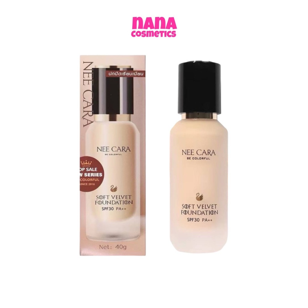 N335 นีคาร่า ซอฟ เวลเวท ฟาวเดชั่น เอสพีเอฟ30+++ ครีม รองพื้น NEE CARA SOFT VELVET FOUNDATION SPF30 PA++