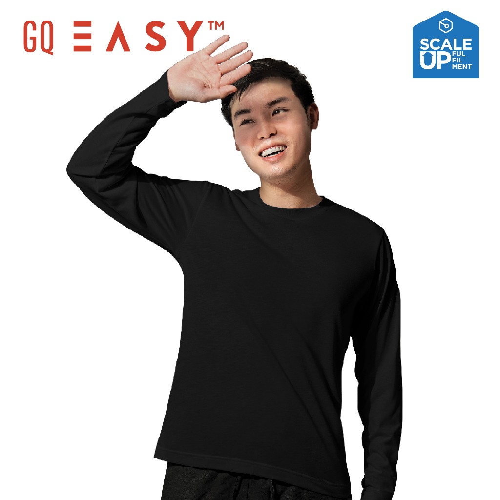GQ Easy เสื้อกันยูวี เสื้อยืด เสื้อคอกลม แขนยาว สีดำ ของแท้ 💯%