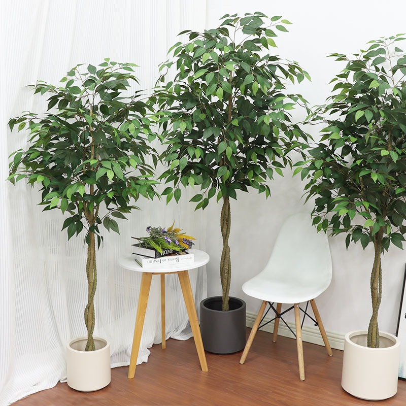 Artificial Banyan Tree Fake Banyan Tree Fake Plant with Realistic Leaves and Trunk Home Office Indoo