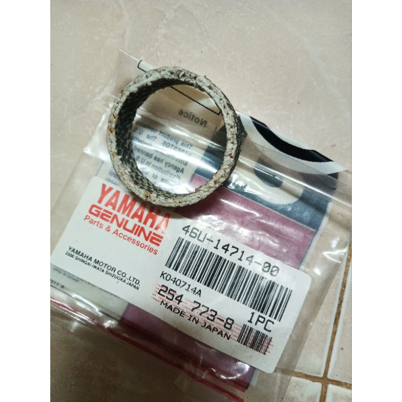46U-14714-00 ประเก็นท่อกลาง Belle 100, Belle R,Y111,, Mate Alfa,Y100ท่อยก สามารถใช้แทนรหัส 3XA-14714-00ได้
