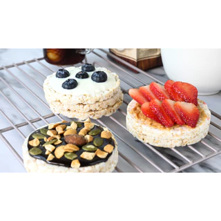 LUMLUM Organic Jasmin Brown Rice Cake ข้าวพอง ข้าวกล้อง หอมมะลิ อบกรอบ ออร์แกนิค 100 g.