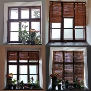 Cover The Sky มู่ลี่ไม้ไผ่ outdoor ม่านม้วน มู่ลี่บังแดด บังเเดดได้ดี บังแดดได้ 55% bamboo blinds