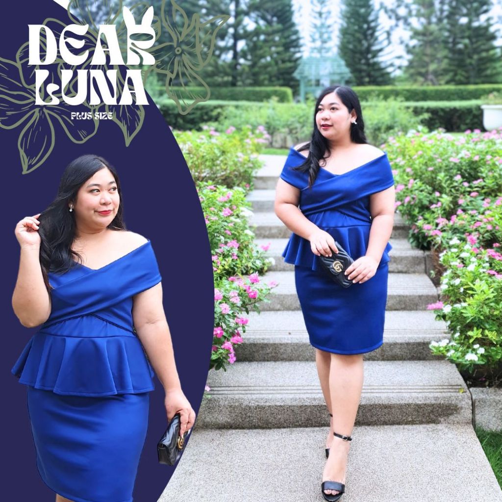 Praewday | ชุดออกงาน ชุดราตรีสาวอ้วน ชุดเพื่อนเจ้าสาว สาวอวบอ้วนไซส์ใหญ่ Plussize | G02 GRACEBLUE DR