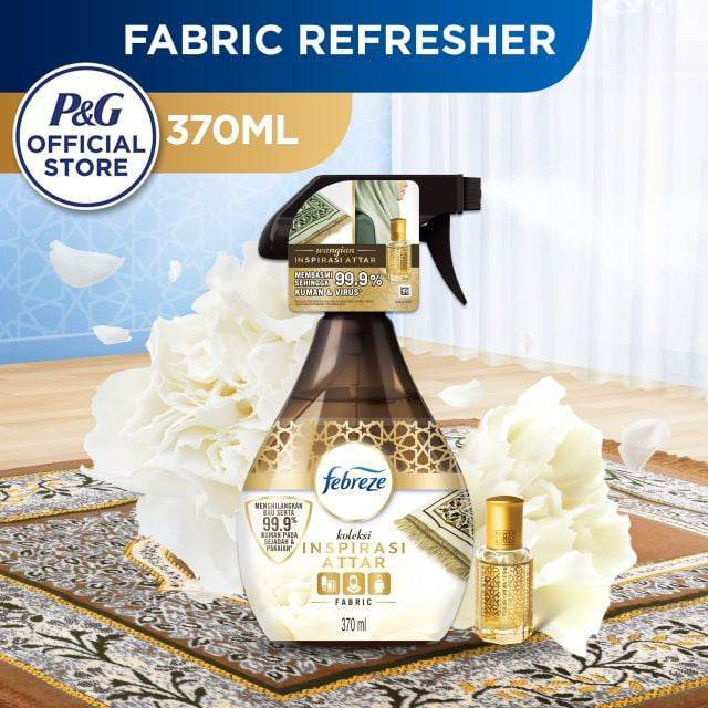 Febreze Fabric 370ml อัฟตาอินสไปคอลเลคชั่นกลิ่นหอม สเปรย์กำจัดกลิ่นเอนกประสงค์และฆ่าเชื้อบนเนื้อผ้า99.9%
