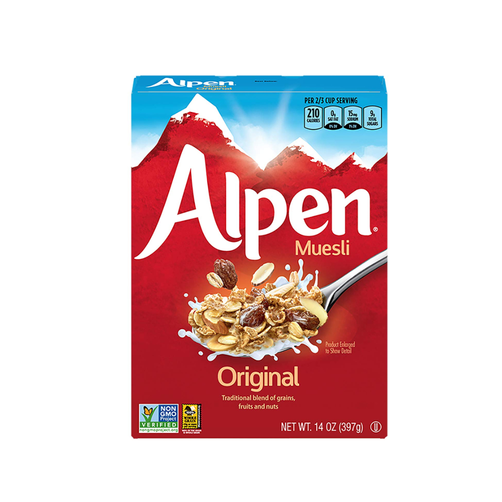 Alpen Swiss Style Muesli The Original อัลเพน สวิส สไตล์ มูสลี่ ออริจินัล 375g.