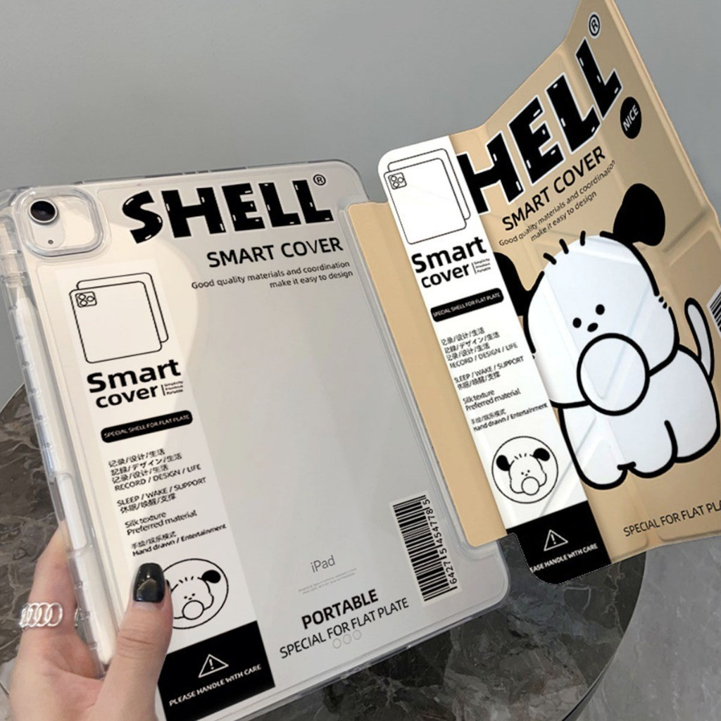 เคสไอแพดหลังใส อะคริลิค กันการหล่น Air4Air5 Air6 Air 11 2024 Pro 11 เคสไอแพดเจน10 gen9 gen8gen7เคส ipad พร้อมถาดใส่ปากกา