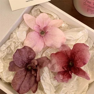 ในไทย💖กิ๊ฟติดผมกล้วยไม้ดอกไม้สีชมพูสไตล์เกาหลีInsแฟชั่นสําหรับผู้หญิงวันหยุดพักผ่อนเครื่องประดับผมแฟชั่น