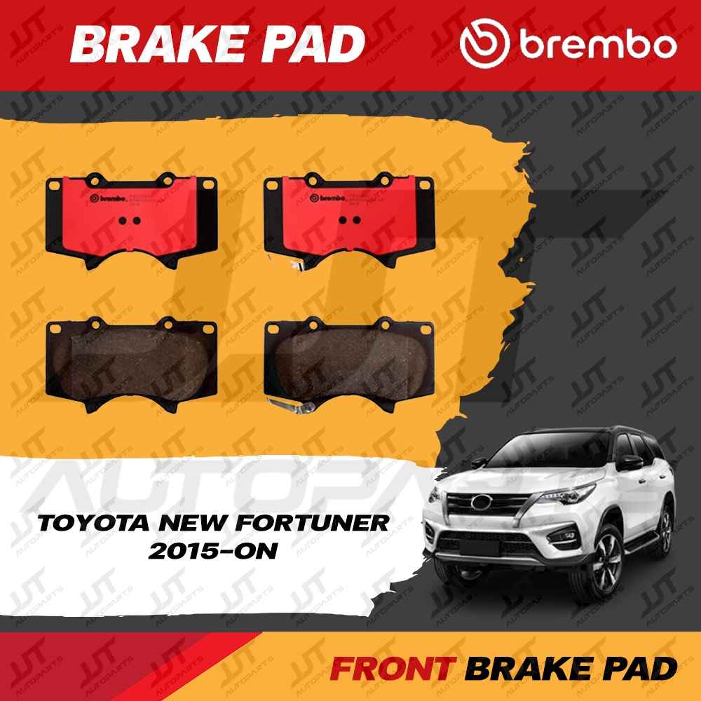 Brembo ผ้าเบรค TOYOTA NEW FORTUNER 2.8, 2.4 2015-ON โตโยต้า ฟอร์จูนเนอร์ 2.8, 2.4 ปี 2015-ON [คู่หน้า, ดิสก์หลัง]