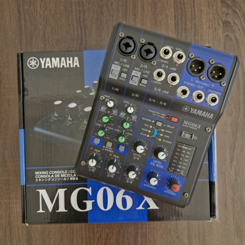 ((New!!)) Mixer รุ่น MG06X - Black 6 Input ( 2 Mono + 2 Stereo) / 1 Stereo Bus / 1 Effects