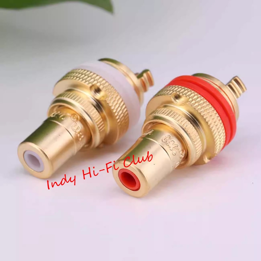 RCA CMC ตัวเมียติดแท่นสำหรับงานอัพเกรดเครื่องเสียง ส่งจากไทย 1 คู่ (สีแดง 1 ชิ้น+ขาว 1 ชิ้น)