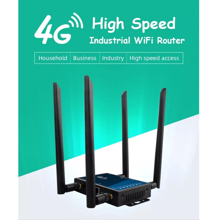 4G Router Wifi 300Mbps 4 Dtachble Antennas SMA Port SIM CARD Slot Essy Setup Plug & Play   No.140724