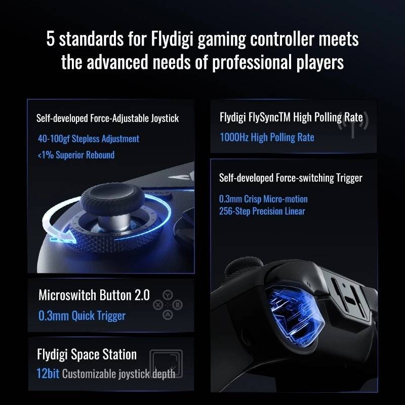 🇹🇭ประกันศูนย์ไทย 1 ปี จอยเกม Flydigi Vader 4 Pro Multi-Platform Controller ปุ่ม Micro Switch จอยเกมส์ คอมพิวเตอร์ มือถือ