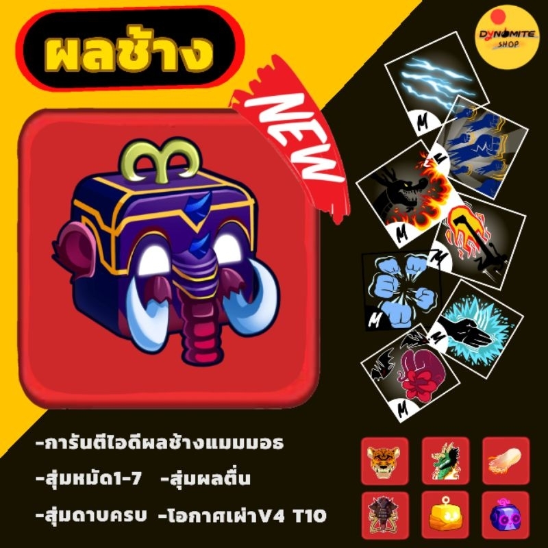 ไก่ตัน การันตี ผลช้างแมมมอธ ดาบคู่โฮเด้ง เกมการ์ดbloxfruit