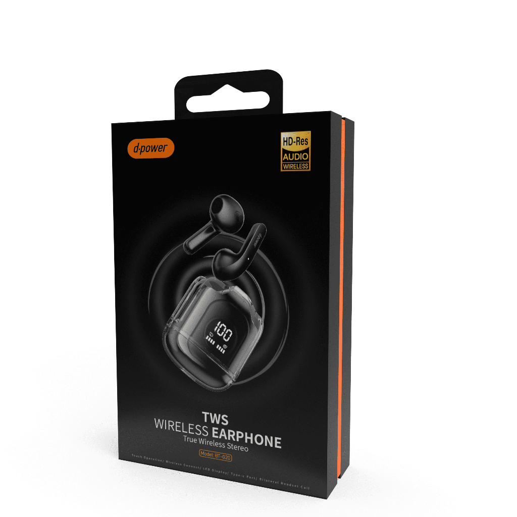 d-power หูฟังบลูทูธทรู Wireless / Bluetooth 5.3 รุ่น BT-G19,20 คุณภาพเสียงระดับ HD อัลตร้าเคลียร์ซาวด์