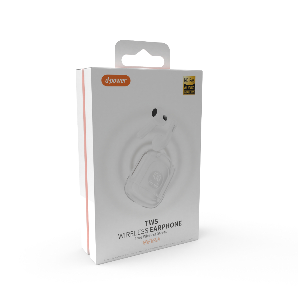 d-power หูฟังบลูทูธทรู Wireless / Bluetooth 5.3 รุ่น BT-G19,20 คุณภาพเสียงระดับ HD อัลตร้าเคลียร์ซาวด์