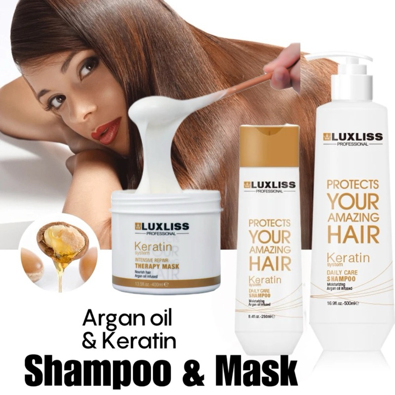 LUXLISS KERATIN DAILY SHAMPOO & TREATMENT MASK จาก USA สำหรับคนทำเคราตินสด