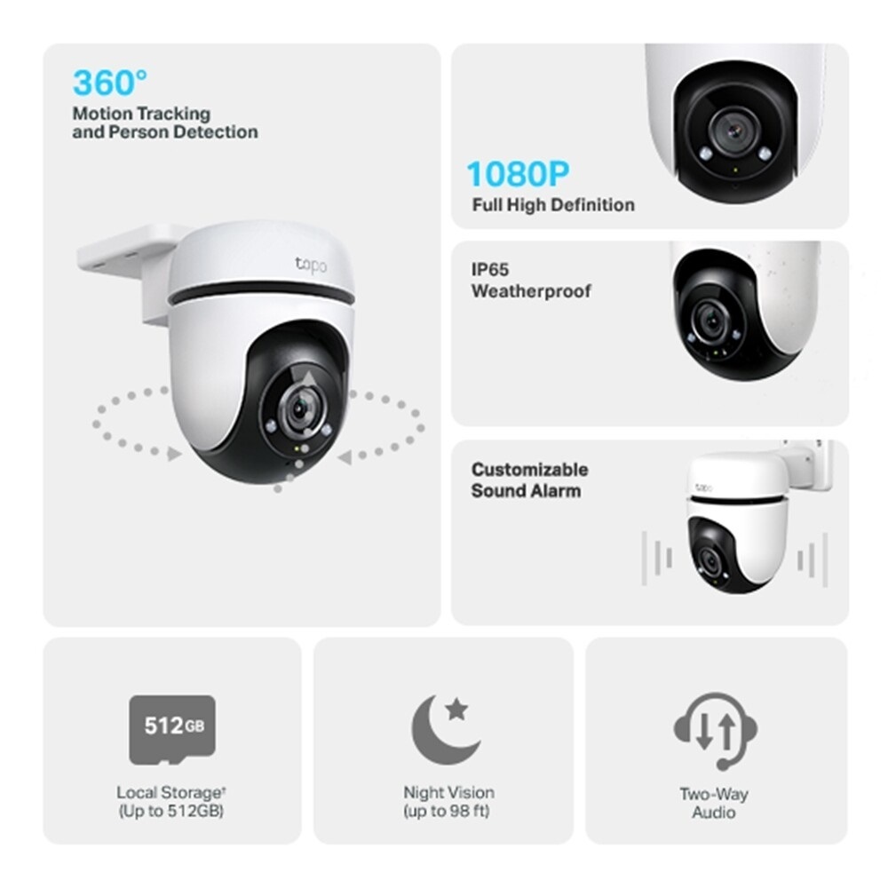 TP-Link กล้องวงจรปิด รุ่น Tapo C310 / C320WS / C325WB / C500 / C501GW / C510W / C520WS / C530WS