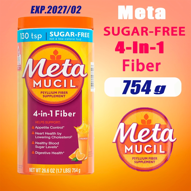 MetaMucil fiber Powder Orange flavor sugar free Powder 754g