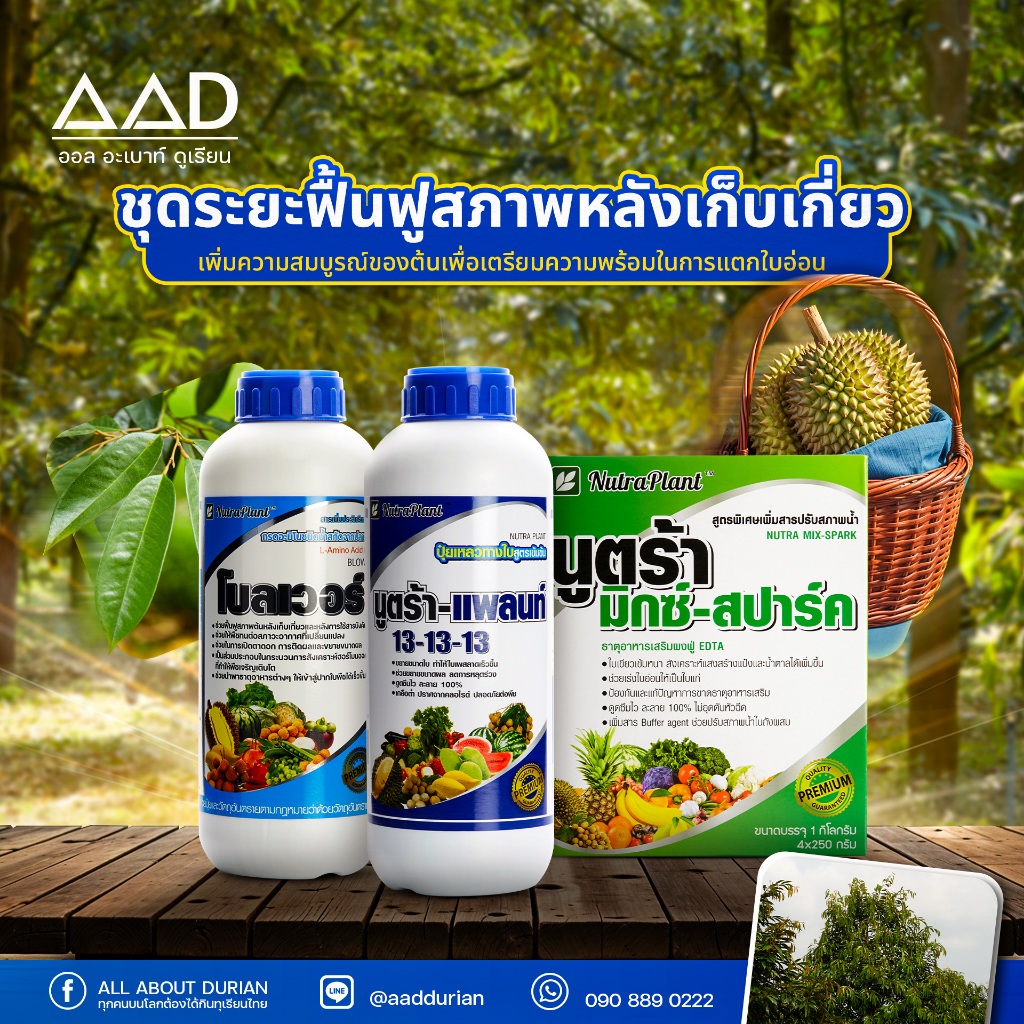 ชุดระยะฟื้นฟูสภาพหลังเก็บเกี่ยว นูตร้าแพลนท์