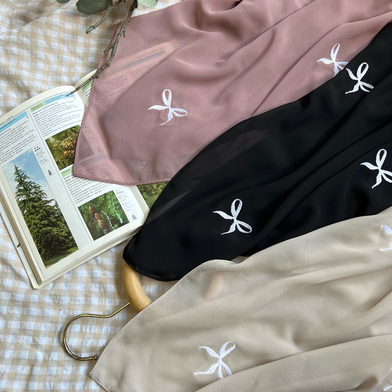 vintage bow hijab โบว์เล็ก-โบว์ใหญ่