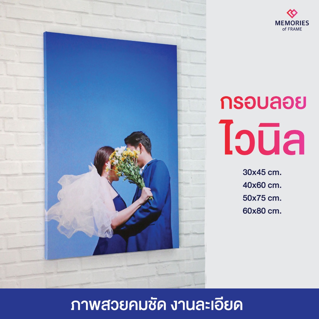 กรอบลอยไวนิล ขนาด 30x45, 40x60, 50x75, 60x80 ซม. ของขวัญแบบนี้ มีชิ้นเดียวในโลก ส่งเร็วใน 2 วัน