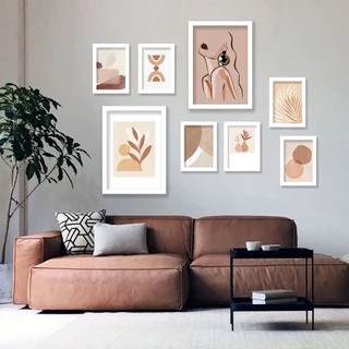 [เซ็ต8ชิ้น] กรอบรูปแต่งบ้านมินิมอลยกเซ็ต ลายคุมโทนน่ารักๆ ได้ทั้งหมด 8 ชิ้น