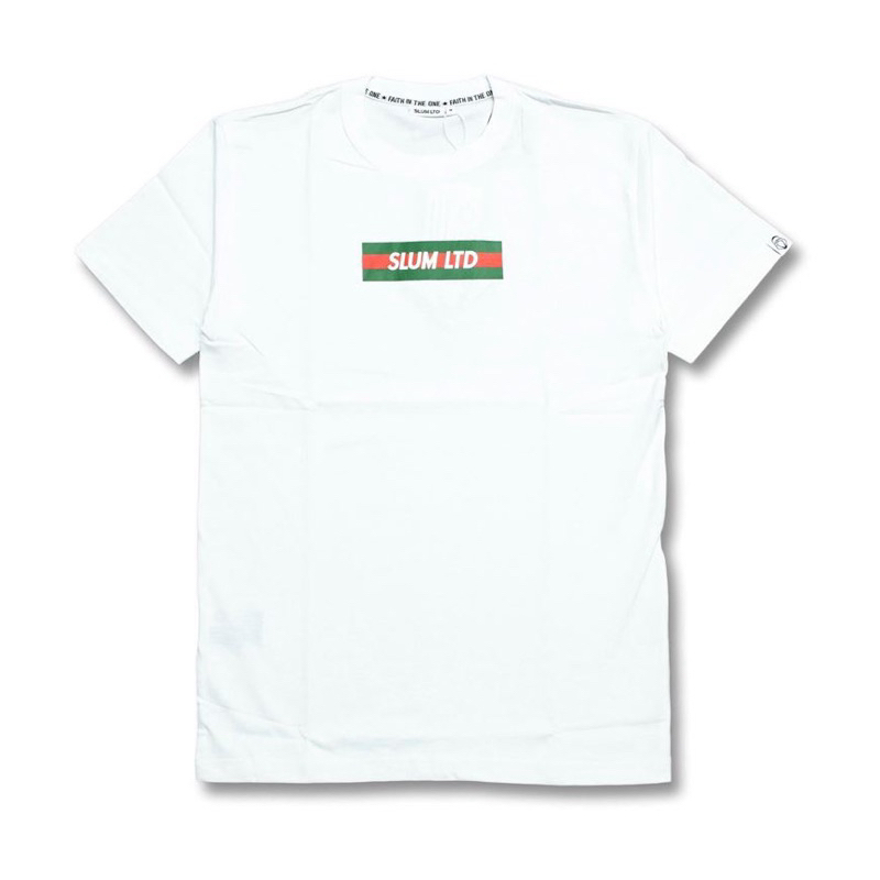 SLUM LTD - RG Stripes Box Tee White