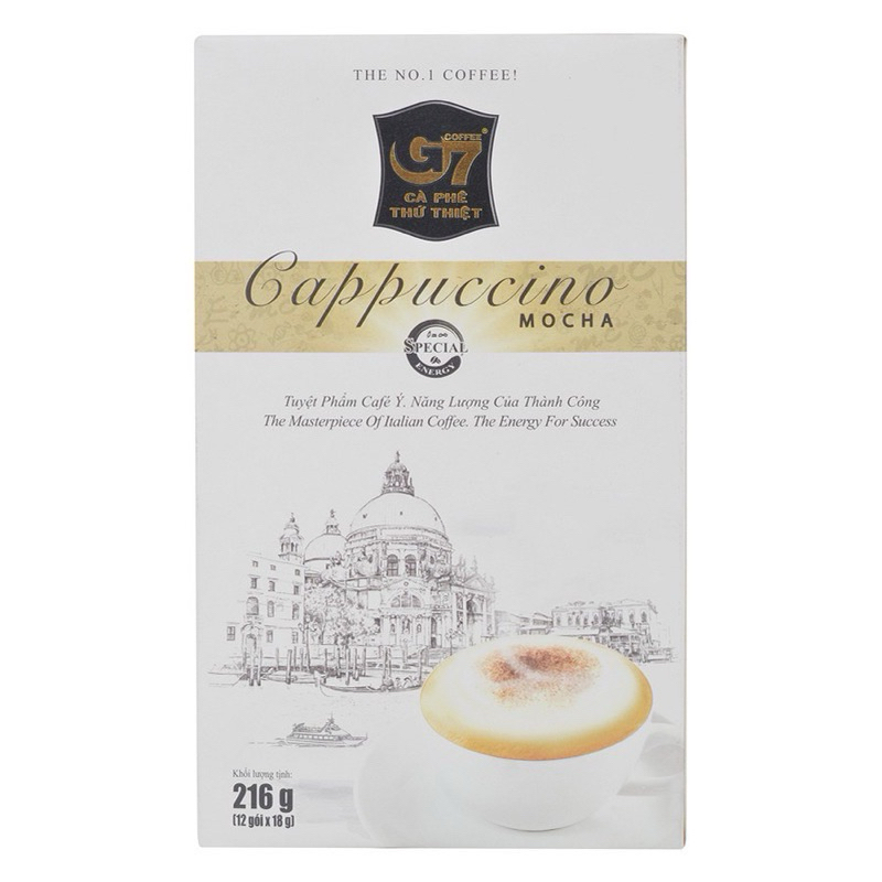 [ขนาดทดลองแบบ 1 ซอง][สุดคุ้ม] กาแฟมอคค่า G7 Trung Nguyen Legend Cappuccino Mocha 12ซอง*18g กาแฟเวียดนาม