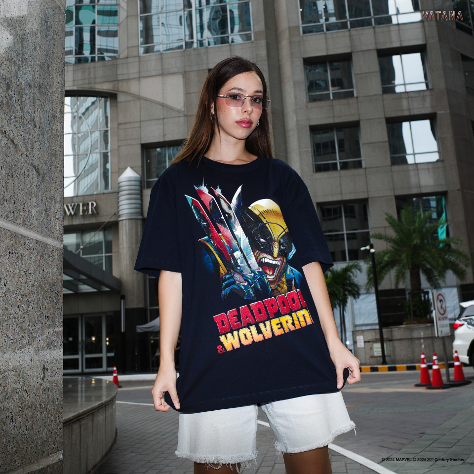 VATANA - เสื้อยืดพิมพ์ลาย WOLVERINE ลิขสิทธิ์ MARVEL เรืองแสงในที่มืด