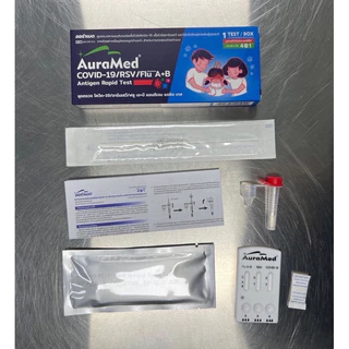 พร้อมส่ง ชุดตรวจ ไข้หวัดใหญ่ Auramed ออรส 4in1 ATK ตรวจหา Influ A , Influ B , เชื้อ RSV และ Covid-19(ของแท้100%) แม่นยำ