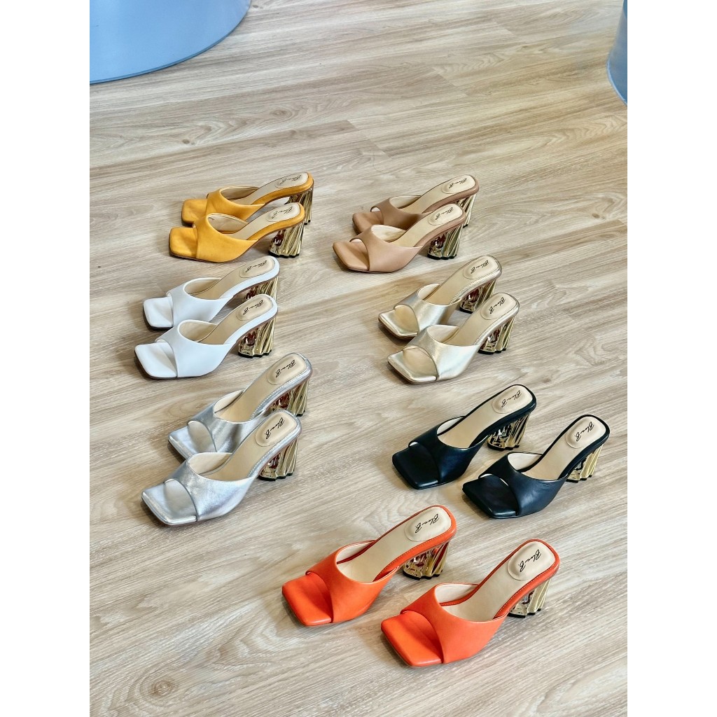 [Pre-order 14 วัน] HANNAH HEELS ส้นสูง 3 นิ้ว หนังแกะส้นทอง สง่าดูดีมีเทส ส้นสูงที่สบายที่สุด!