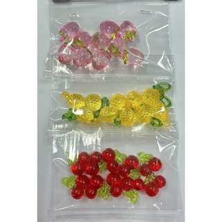 จี้อะคริลิค 20มม. ลายผลไม้ (10 ชิ้น) จี้ห้อย จี้เชอร์รี่ สตอเบอร์รี่