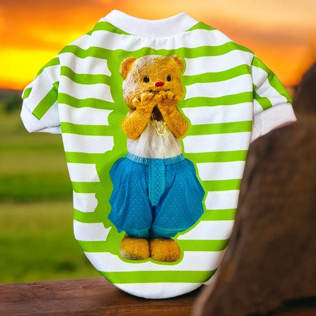 เสื้อยืดลายหมีเนย แขนกุด หมาแมว สินค้าพร้อมส่ง thumbnail 8