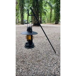 เสาเหล็กแขวนตะเกียง ปักเฉียงลงดิน ตะเกียงน้ำมัน ตะเกียง LED