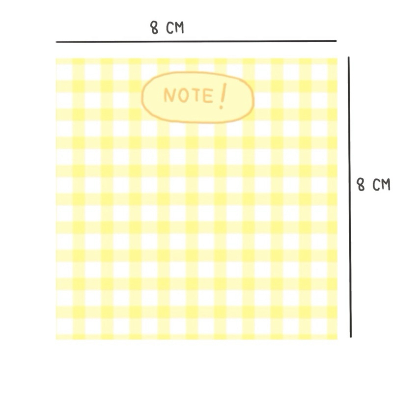 Amily Notepad [🇹🇭ส่งจากไทย] กระดาษโน๊ตลายตารางสีเหลือง สีสันสดใส - รูปที่ 3