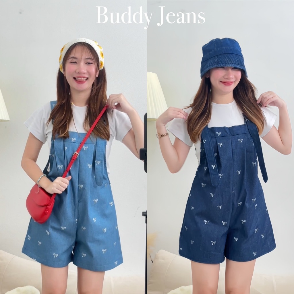 buddy jeans เอี้ยมกางเกงผ้ายีนส์ลายโบว์