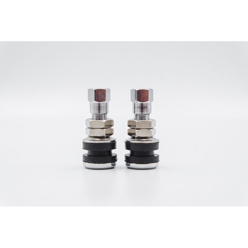 จุ๊บลมเหล็กชุบนิคเกิ้ล แบบตรงสััน ขนาด 10MM. เริ่มต้นตัวละ 75฿