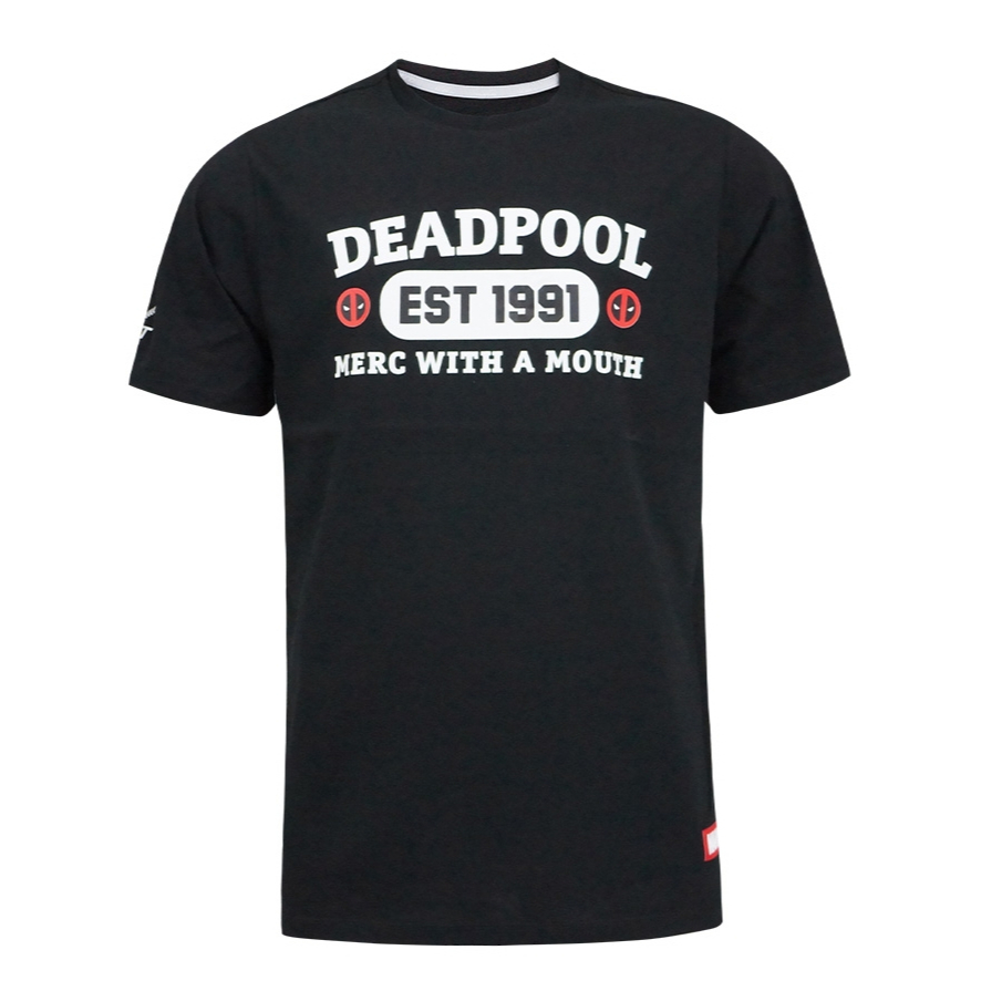 FBT x MARVEL Dead Pool เสื้อคอกลม ใส่ลำลอง เสื้อยืดคอกลมแฟชั่น  รหัส D2T229