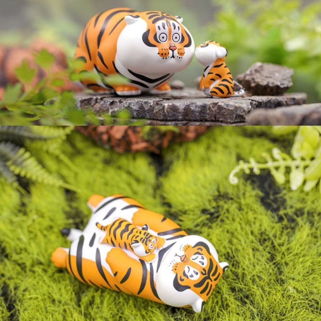 โมเดลสัตว์ เสื้ออ้วน เจ้าเสืออ้วน โมเดลเสืออ้วน กาชาปอง เสืออ้วน Gashapon Fujima Variety Fat Tiger S