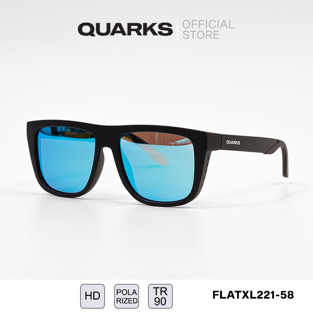 QUARKS FLATXL221 แว่นกันแดดเลนส์ตัดแสงโพลาไรส์ เฟรม TR90 เลนส์ 58mm