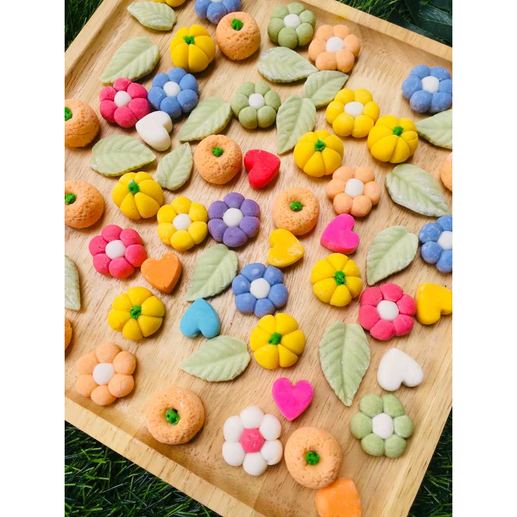เม็ดบัวลอยแฟนซี คละรวม Home made100%ต้นตำรับสูตรคุณยายBy jasmine300กรัม