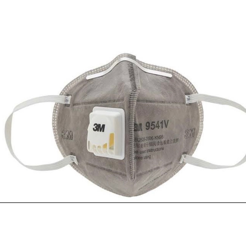 3M 9541V P2 หน้ากากป้องกันฝุ่นและกลิ่น มีวาว์ลระบายอากาศ สายคล้องหู