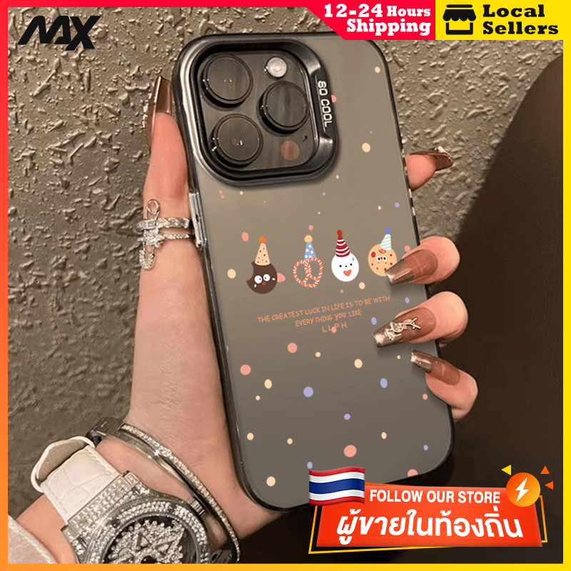 สีดำหรูหราซิลิโคนแข็งกรณีโทรศัพท์ บิสกิต for IPhone 13 12 7Plus 14 15 11 Pro MAX 8 6 7 6S Plus X XR XS