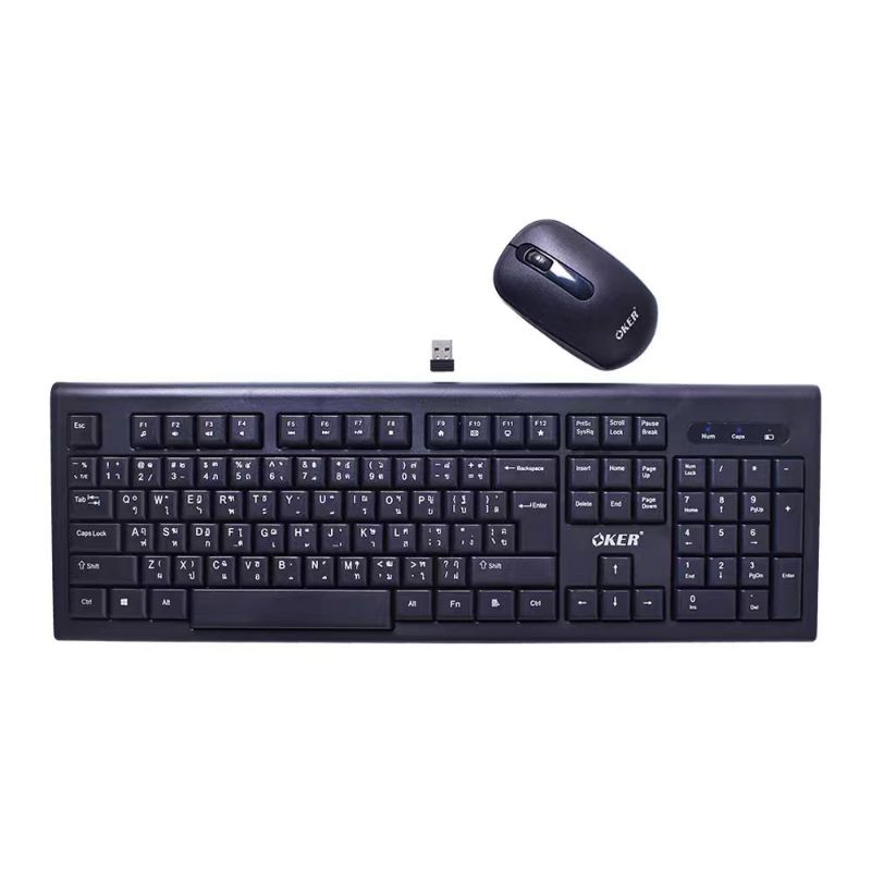 ของแท้💯% OKER K289 คีย์บอร์ด+เมาส์ไร้สาย KEYBOARD And mouse DOMlNATOR 2.4Hz WIRELESS