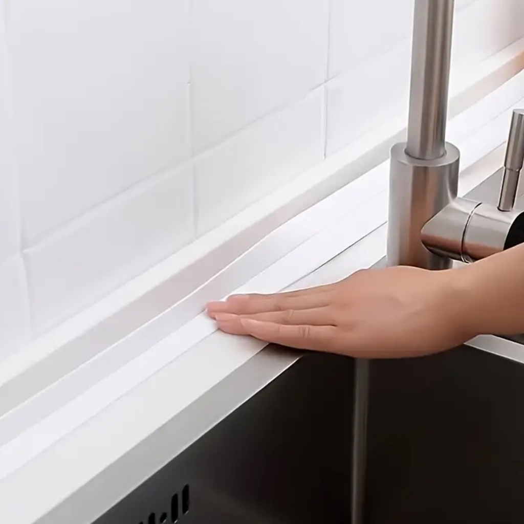 เทปสี PVC กันน้ำใช้ปิดร่องขอบอ่าง เทปยางกันน้ำ สติ๊กเกอร์กันน้ำ เทปกาวกันน้ำ ติดขอบอ่าง ชักโครก ใช้งานสะดวกง่าย ห้องน้ำ - รูปที่ 3