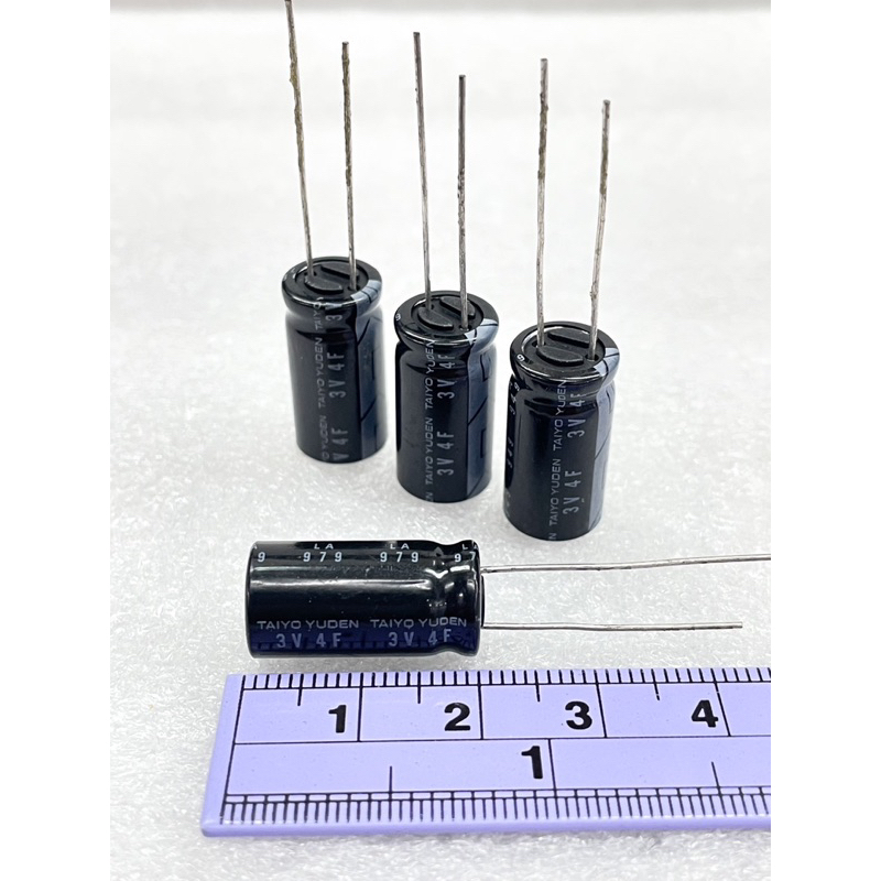 (แพ็ค10ตัว) 4F 3V(4ล้านไมโคร)ELNA ซุปเปอร์คาปาซิเตอร์ ขนาด 10x20mm แท้-ใหม่ค่าความจุเต็ม100% #Capaci