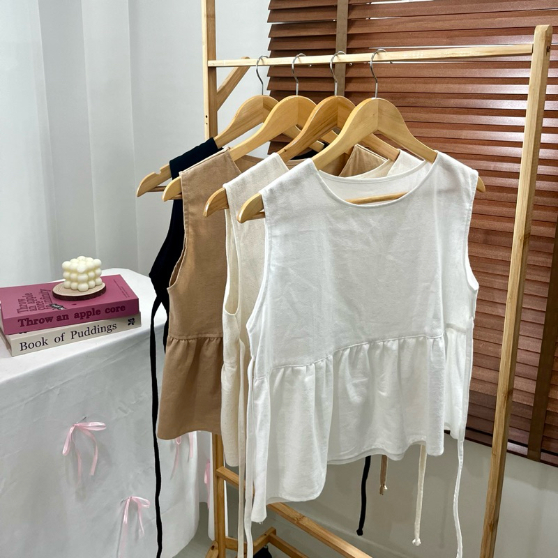 [พร้อมส่งงานไทย]🇹🇭เสื้อแขนกุดผู้หญิง ผ้าฝ้ายแท้100% สไตล์เกาหลี พี่สาวจีน ใส่สบาย ทรงเป๊ะ ตรงปก มีราคาส่ง