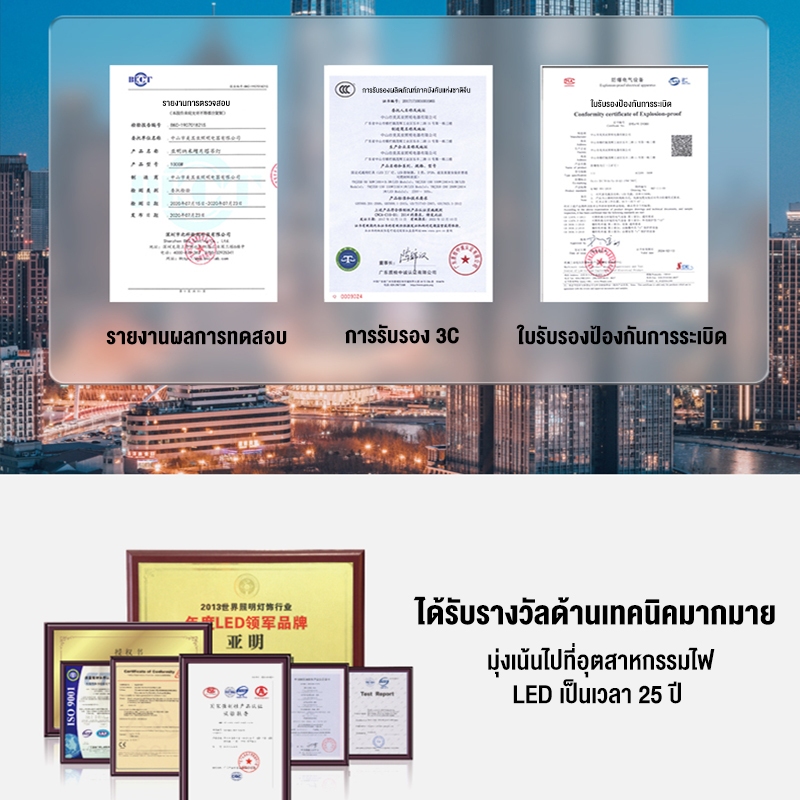 สปอร์ตไลท์ แสงสีขาว 8000W spotlight ประหยัดพลังงาน ป้องกันฝน ฟ้าผ่า ไฟสปอตไลท์กลางแจ้ง - รูปที่ 6