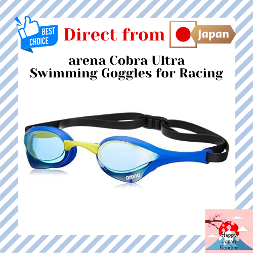 arena Cobra Ultra Swimming Goggles for Racing Unisex Yellow×Blue×Blue×Yellow/One-size-fits-all/ Mirr