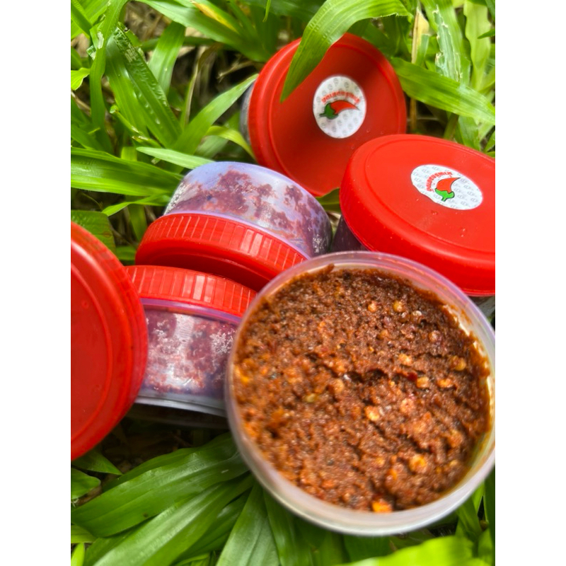 น้ำพริกตาแดง (น้ำพริกต๋าแดง)กระปุกเล็กฝาแดง